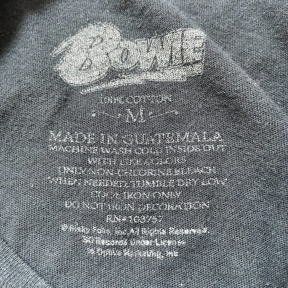 David Bowie Ziggy Stardust Cap Sleeve Band Tee with Gold Splatter Design Size: M - Picture 10 of 14